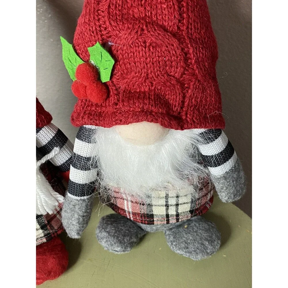 2 Christmas Gnomes Plush 2 Gnomes Gifts, Holiday Home Shelf Sitters